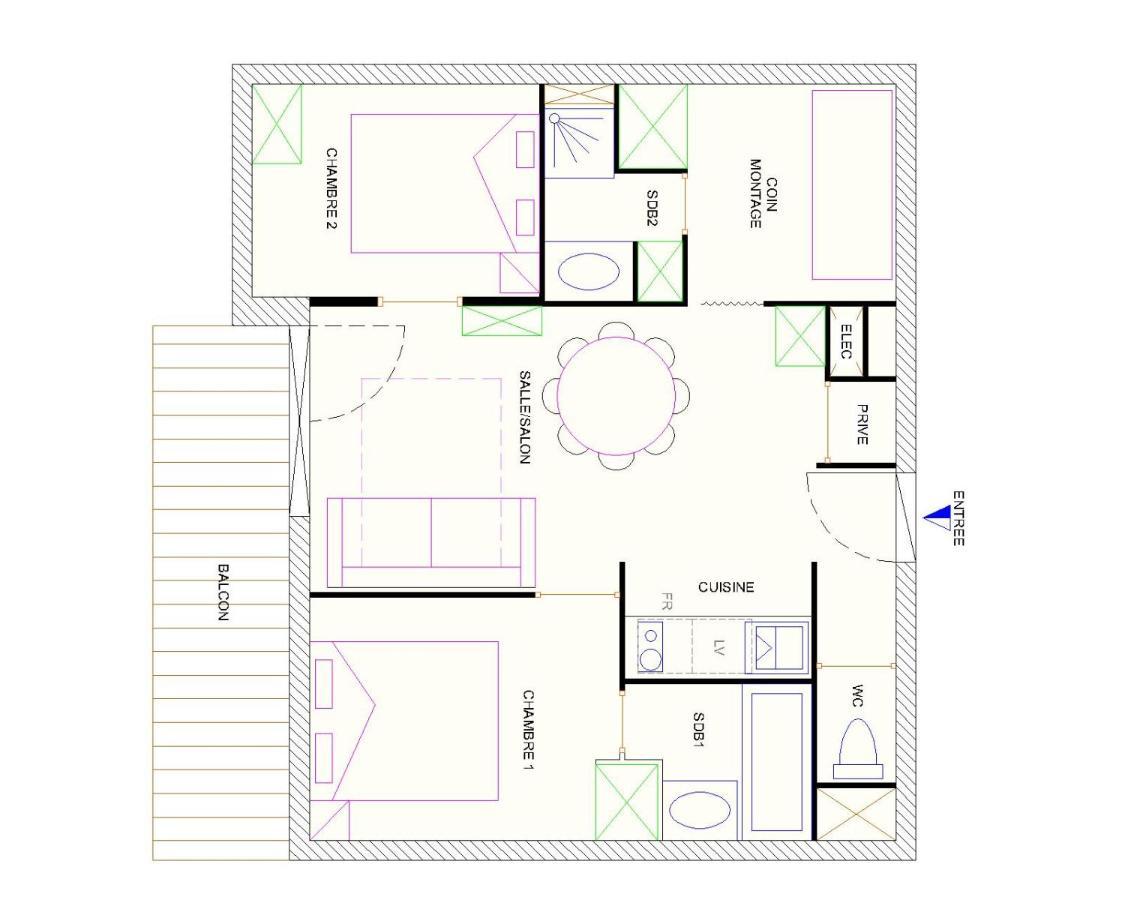 Risoul Appartement 2 Chambres Piscine Balcons De Sirius Luaran gambar